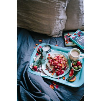 DARK BLUE BED LINEN SET (2 pillowcases, bed sheet, duvet cover) DARK BLUE BED LINEN SET (2 pillowcases, bed sheet, duvet cover)